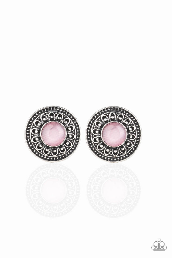 Fine Flora - Pink Post Earring-Paparazzi - The Sassy Sparkle
