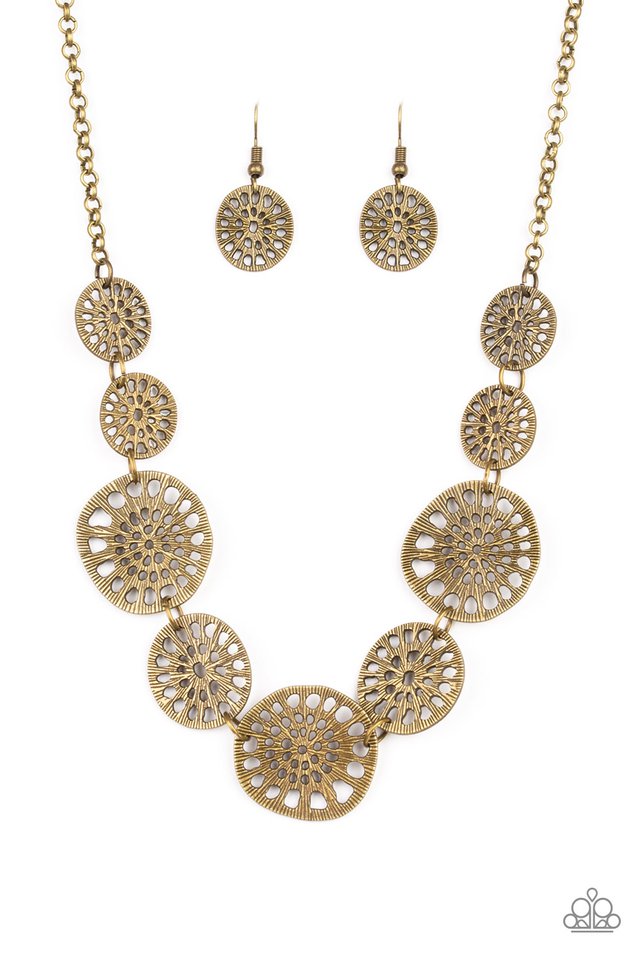 Your Own Free Wheel - Brass Necklace-Paparazzi
