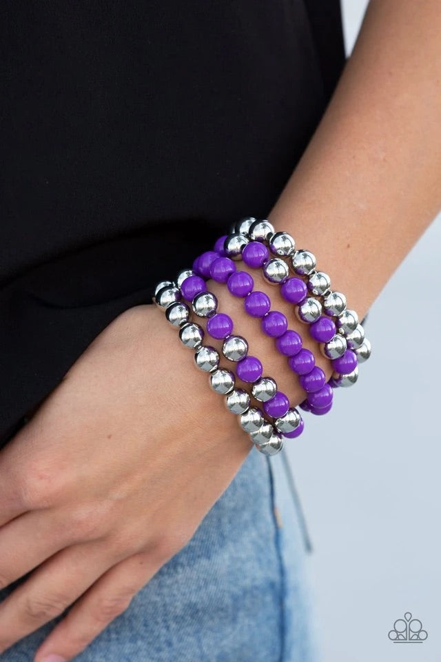 Pop-YOU-lar Culture - Purple Bracelet-Paparazzi