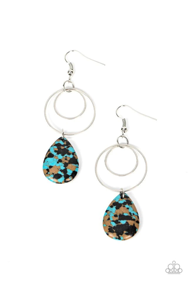 Terrazzo Tempo - Multi Stone Earring-Paparazzi