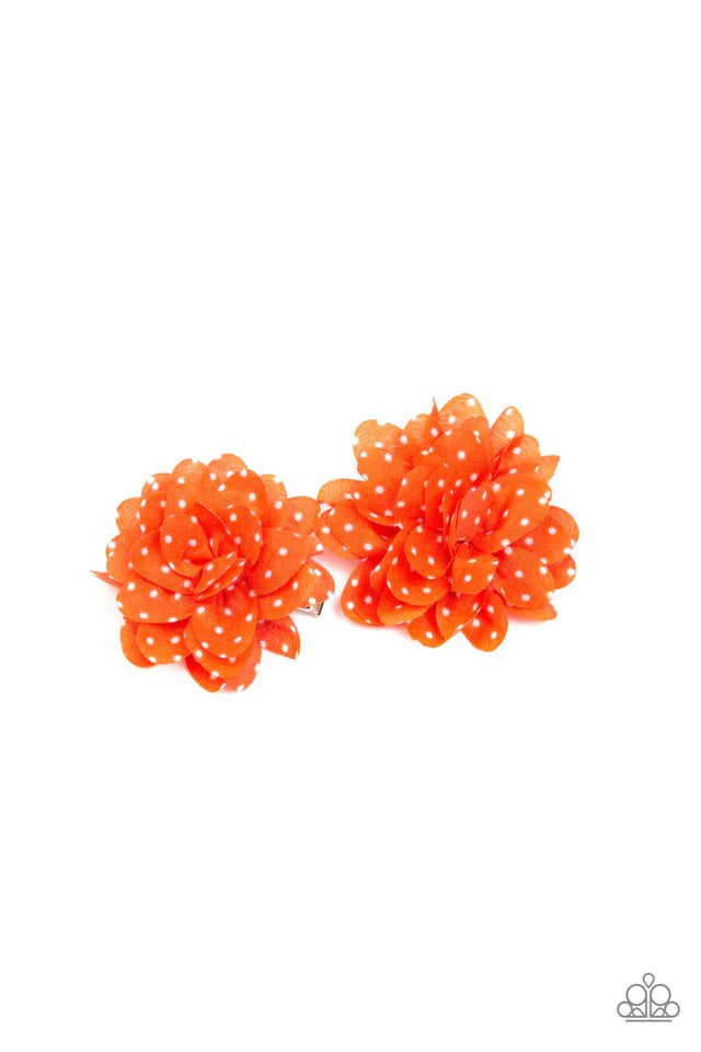 Perfectly Posy - Orange Starlet Shimmer Hair Clip-Paparazzi - The Sassy Sparkle