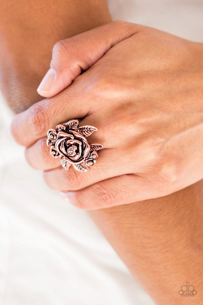 Featuring lifelike textures, a rosy bouquet blooms atop the finger for a whimsical floral look. Features a stretchy band for a flexible fit.  Sold as one individual ring.