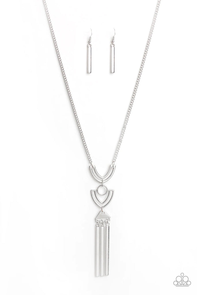 Confidently Cleopatra - Silver Necklace-Paparazzi