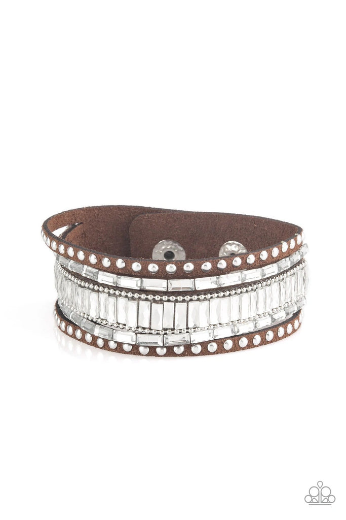 Rock Star Rocker - Brown Bracelet-Paparazzi - The Sassy Sparkle