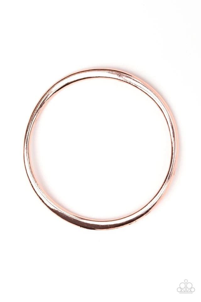 Awesomely Asymmetrical - Copper Bracelet-Paparazzi - The Sassy Sparkle