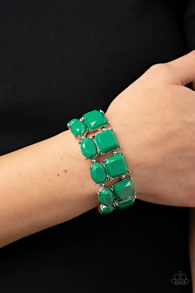 Don’t Forget Your Toga - Green Bracelet-Paparazzi - The Sassy Sparkle
