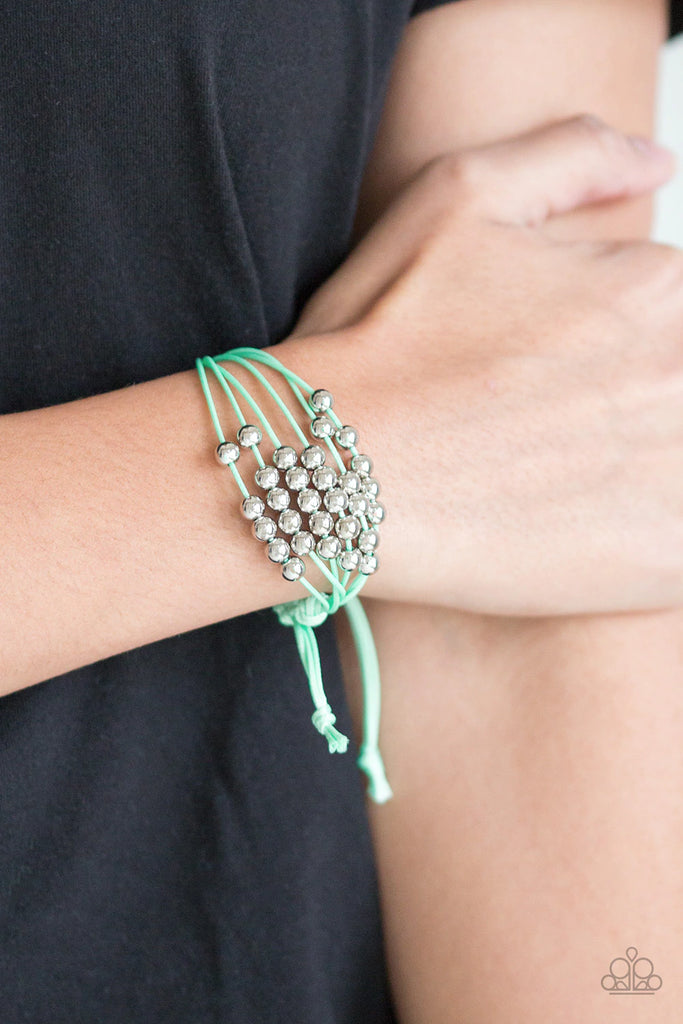 Without Skipping A BEAD - Green Bracelet-Paparazzi - The Sassy Sparkle