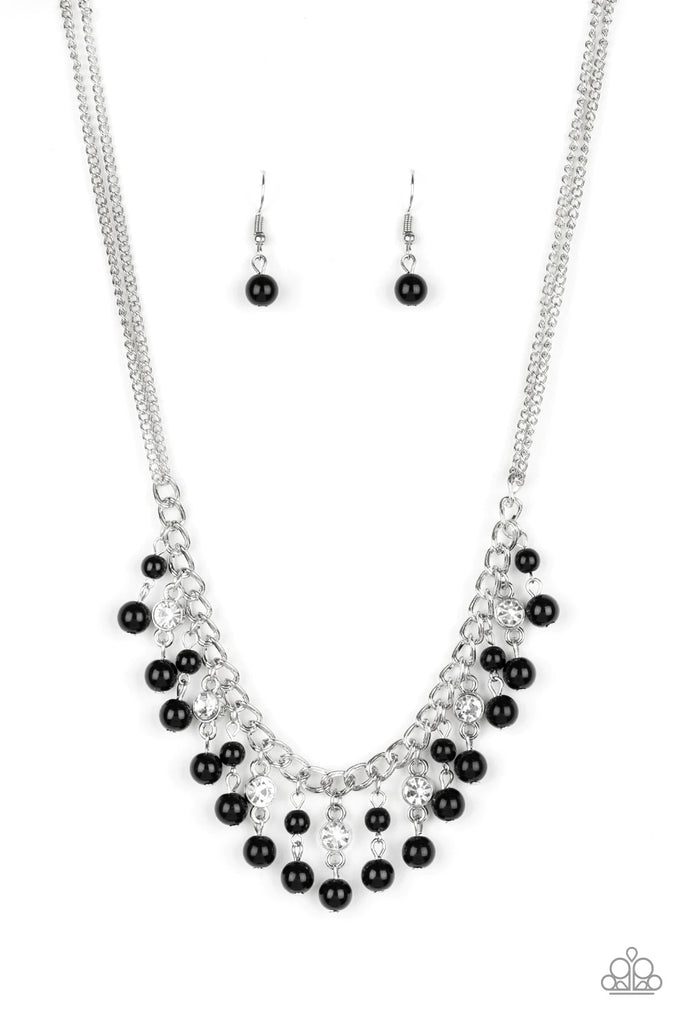 Regal Refinement - Black Necklace-Paparazzi - The Sassy Sparkle