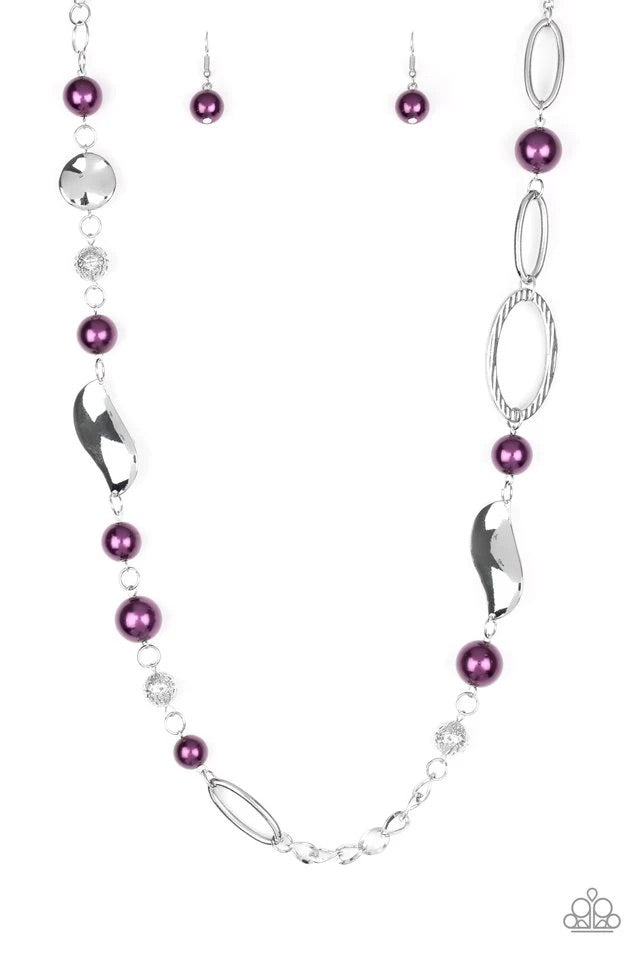 All About Me - Purple Necklace-Paparazzi - The Sassy Sparkle