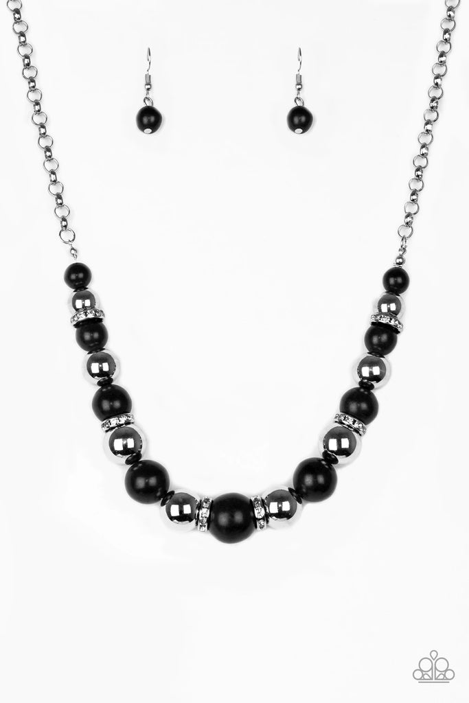 The Ruling Class - Black Stone Necklace-Paparazzi