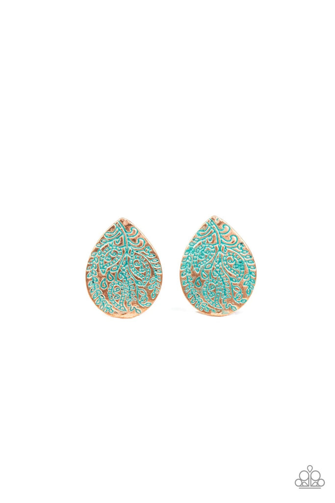 Seasonal Bliss - Copper Post Earring-Paparazzi - The Sassy Sparkle