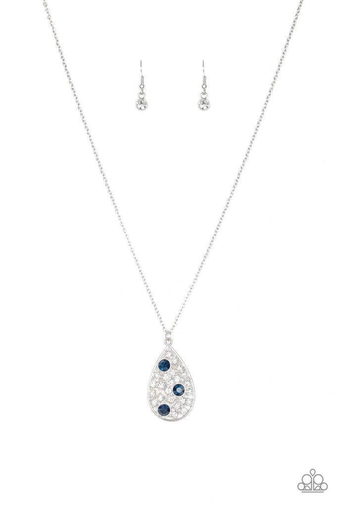 Sparkle All The Way - Blue Necklace-Paparazzi