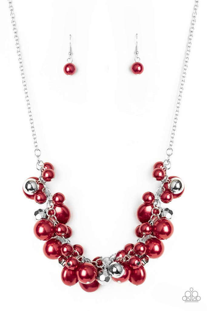 Battle of the Bombshells-Red-Paparazzi Necklace - The Sassy Sparkle