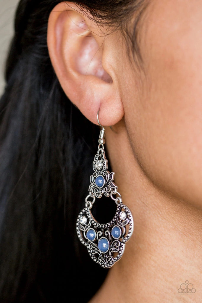 Garden State Glow - Blue Earring-Paparazzi