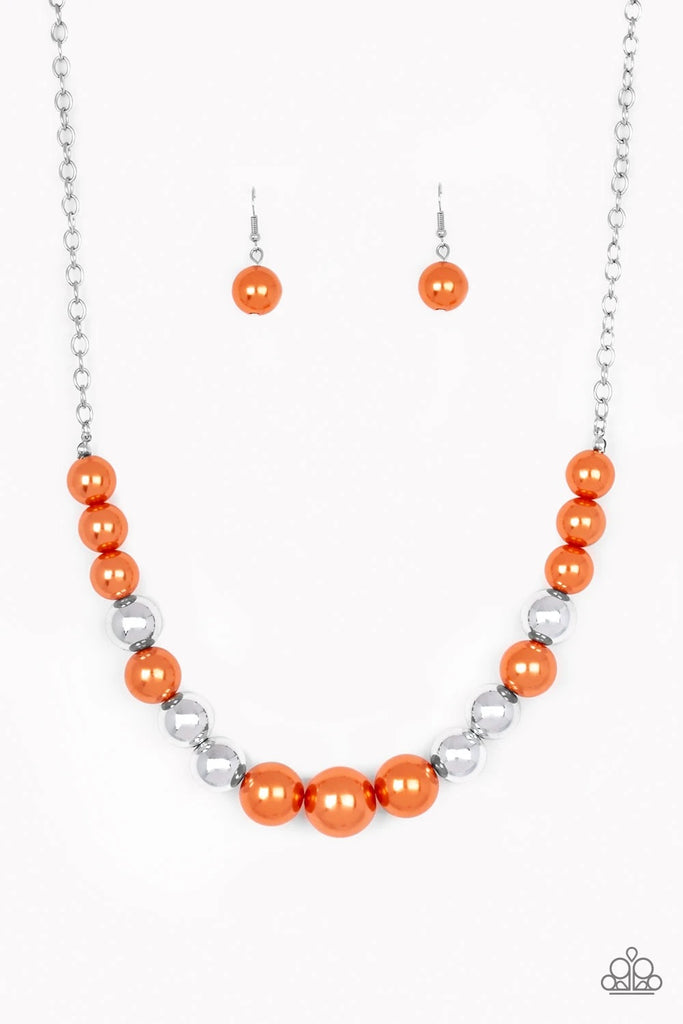 Take Note - Orange Necklace-Paparazzi - The Sassy Sparkle