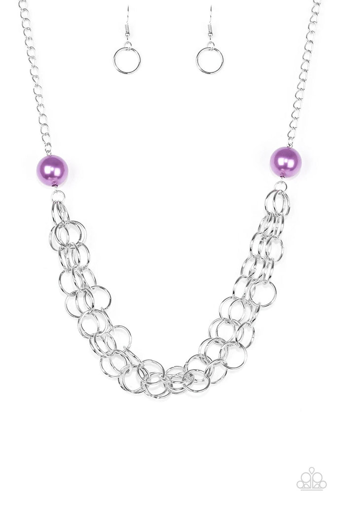 Daring Diva - Purple Pearl Necklace-Paparazzi