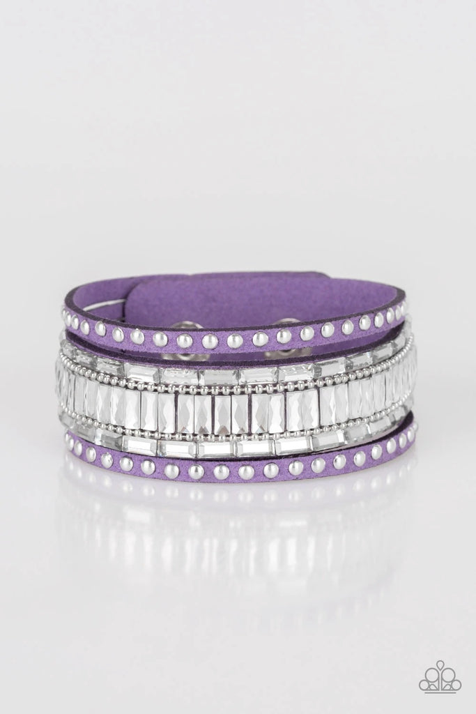 Rock Star Rocker - Purple Bracelet-Paparazzi - The Sassy Sparkle