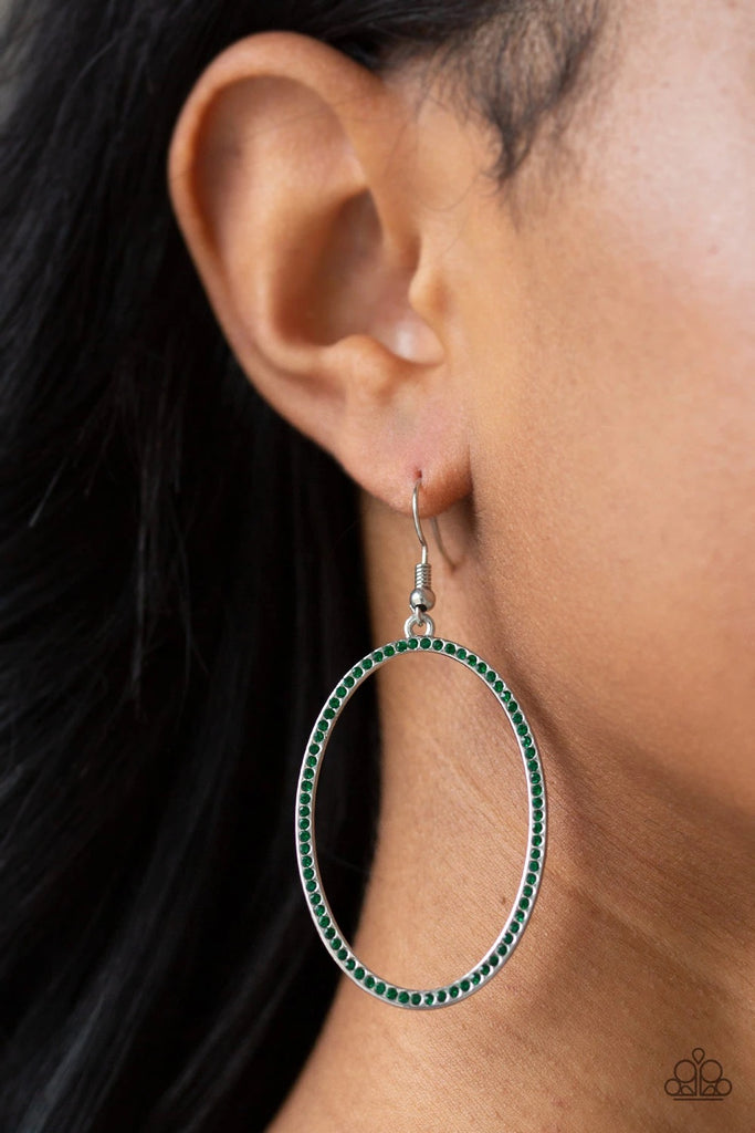 Dazzle On Demand - Green Earring-Paparazzi