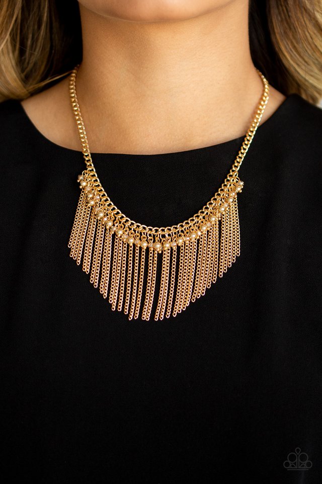 Divinely Diva - Gold Necklace-Paparazzi