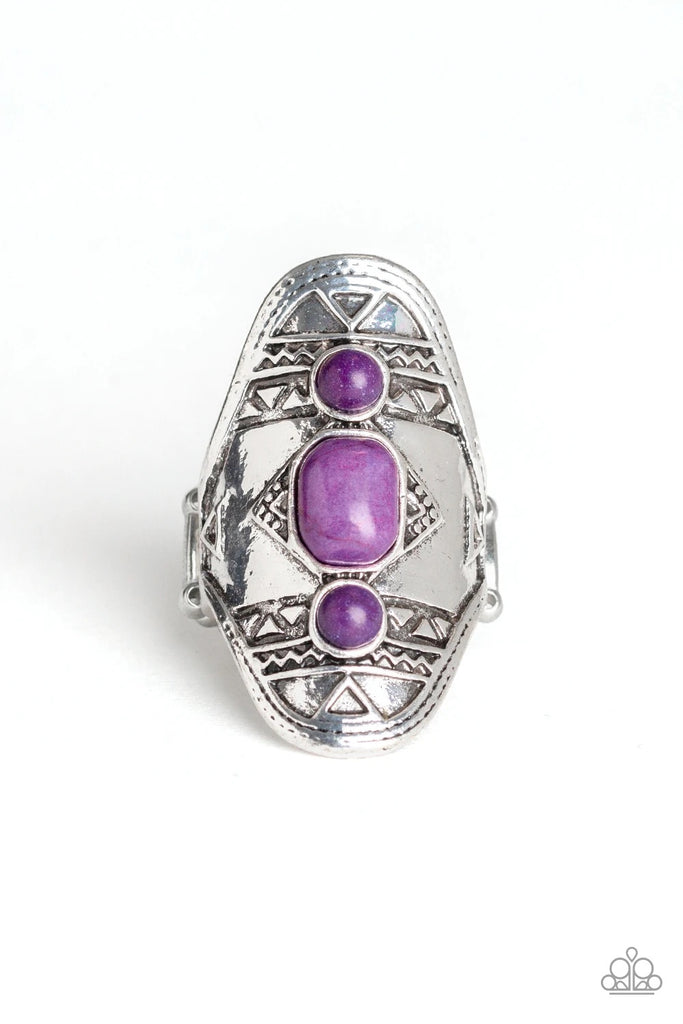 Desert Paint - Purple Ring-Stone-Paparazzi - The Sassy Sparkle