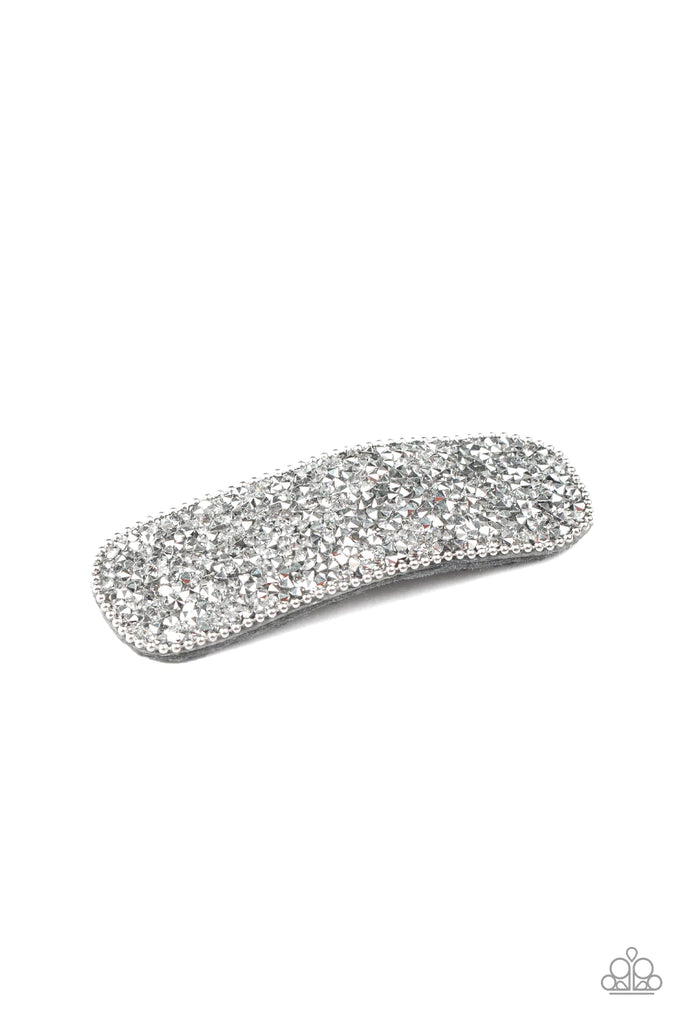 From HAIR On Out - Silver Hair Clip-Paparazzi - The Sassy Sparkle