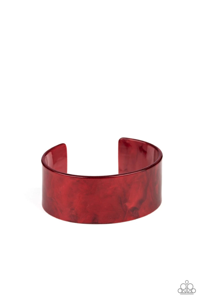 Glaze Over - Red Bracelet-Paparazzi