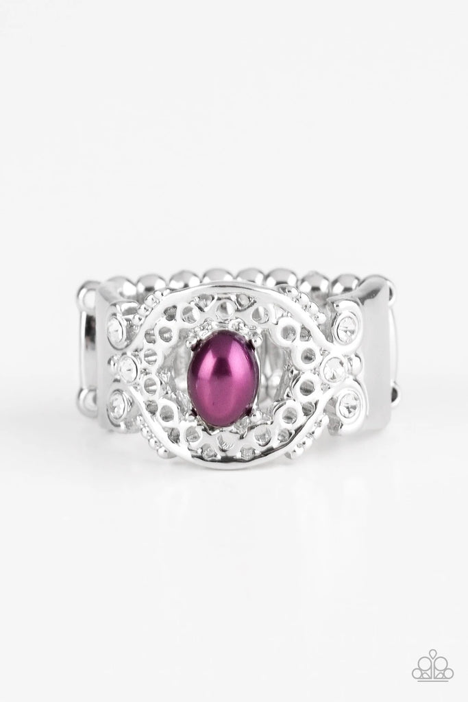 Mod Modest - Purple Pearl Ring-Paparazzi