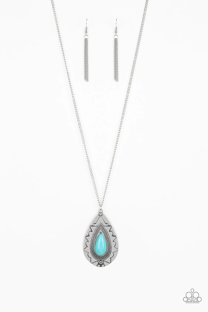 Sedona Solstice - Blue Stone Necklace-Paparazzi