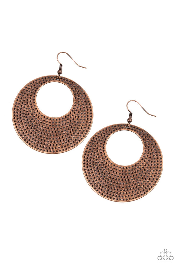 Dotted Delicacy - Copper Earring-Paparazzi - The Sassy Sparkle