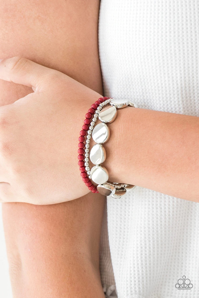 Beyond The Basics - Red Bracelet-Paparazzi