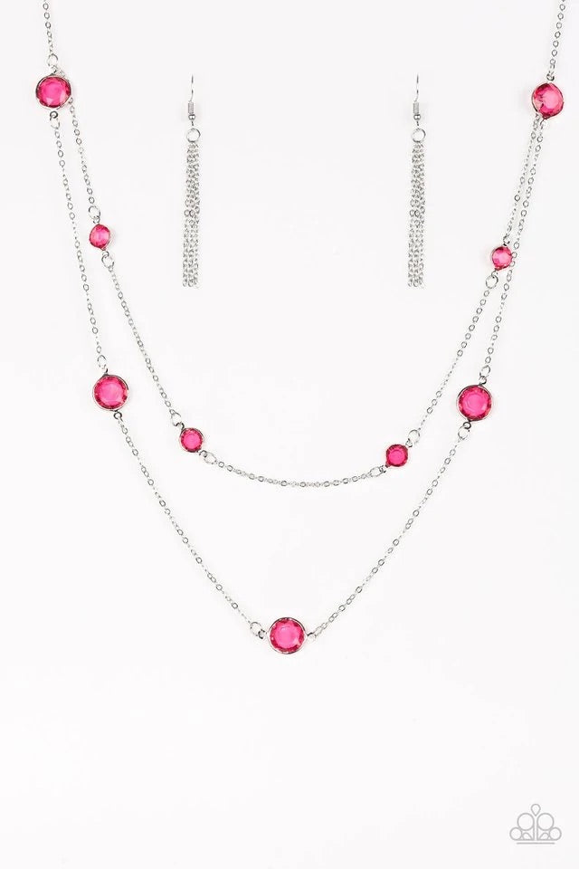 Raise Your Glass - Pink Necklace-Paparazzi