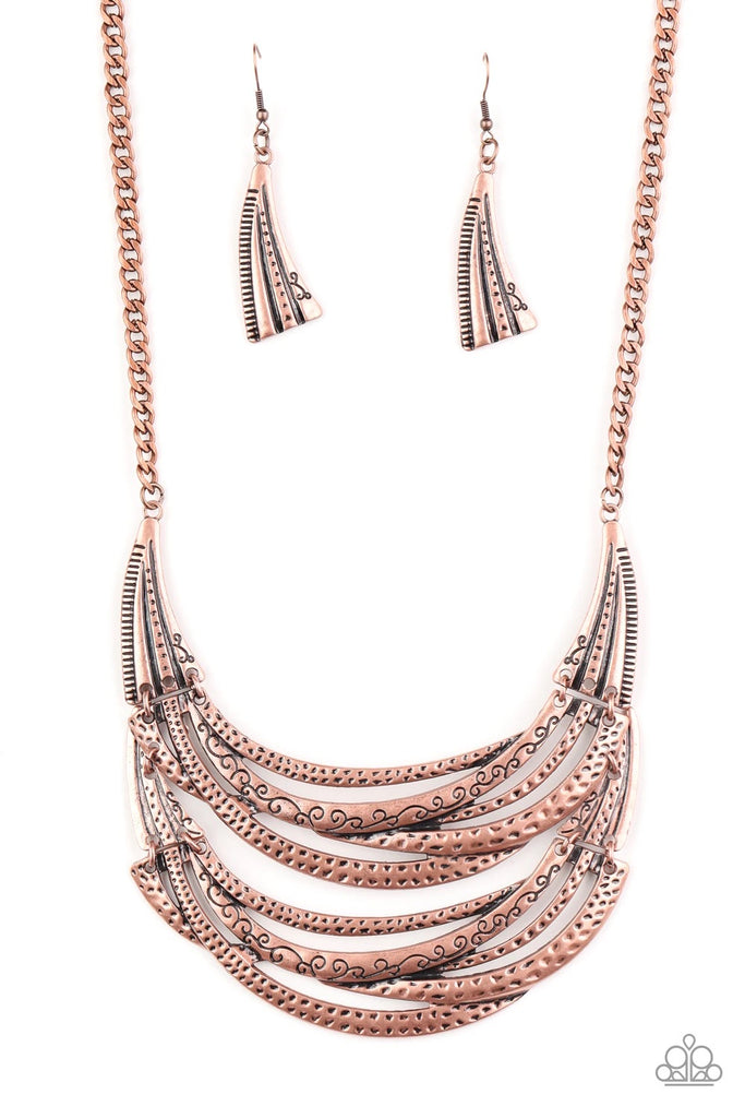Read Between The VINES - Copper Necklace-Paparazzi - The Sassy Sparkle