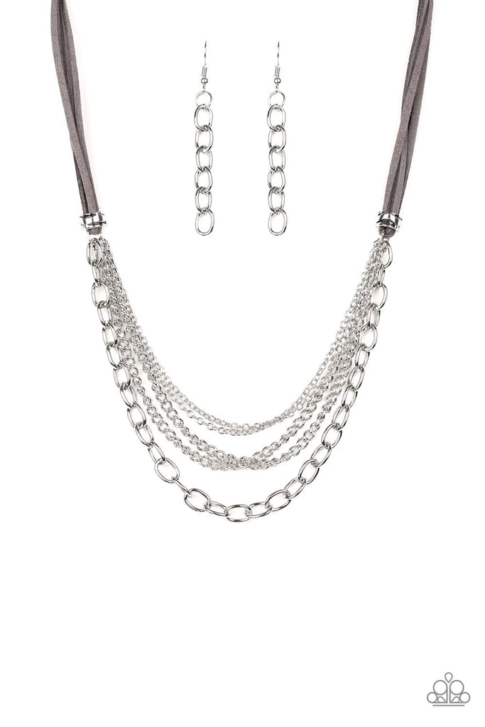 Free Roamer - Silver Necklace-Paparazzi - The Sassy Sparkle