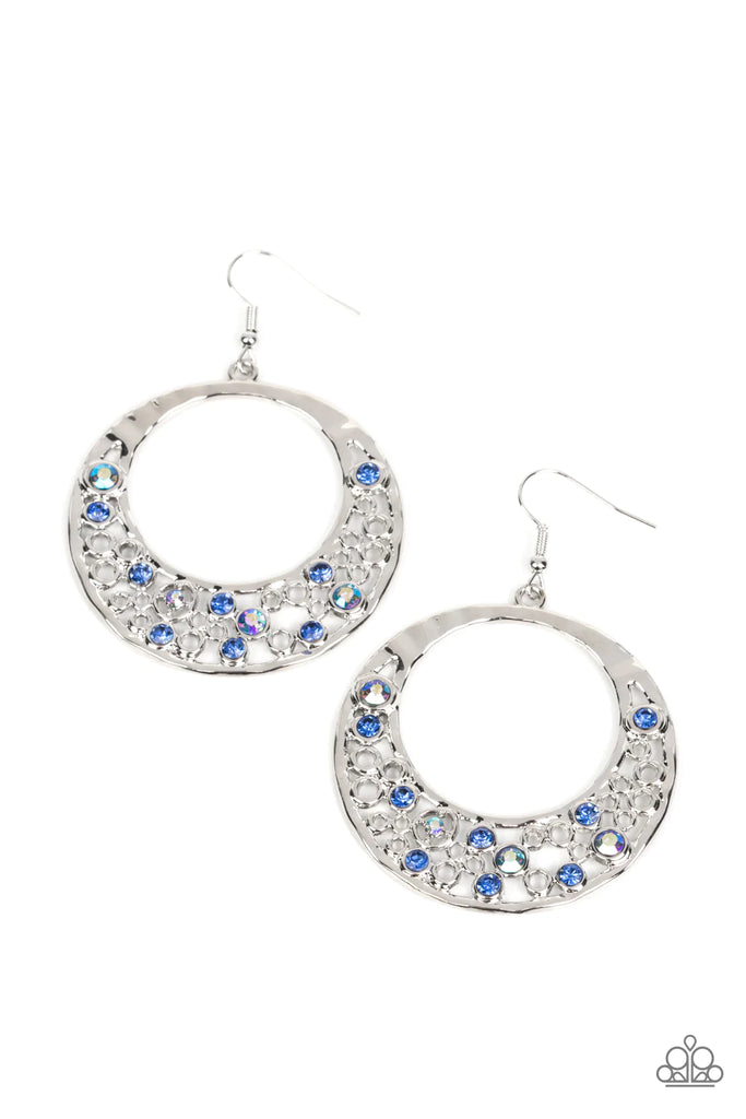 Enchanted Effervescence - Blue Earring-Paparazzi - The Sassy Sparkle