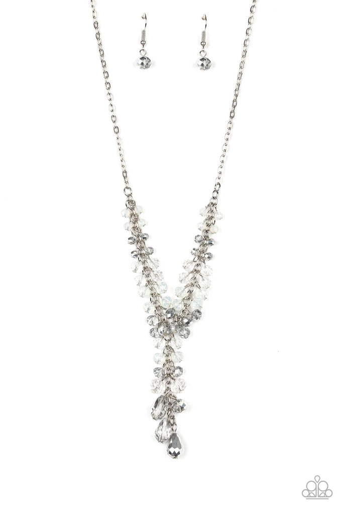 Iridescent Illumination - Silver Necklace-Paparazzi - The Sassy Sparkle