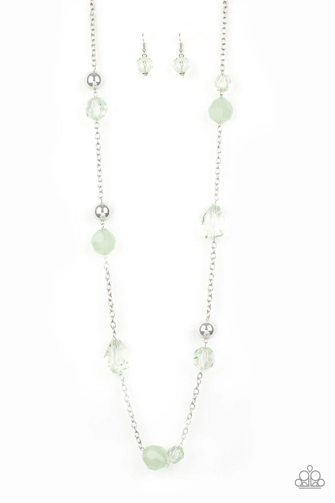 Royal Roller - Green Necklace-Paparazzi - The Sassy Sparkle