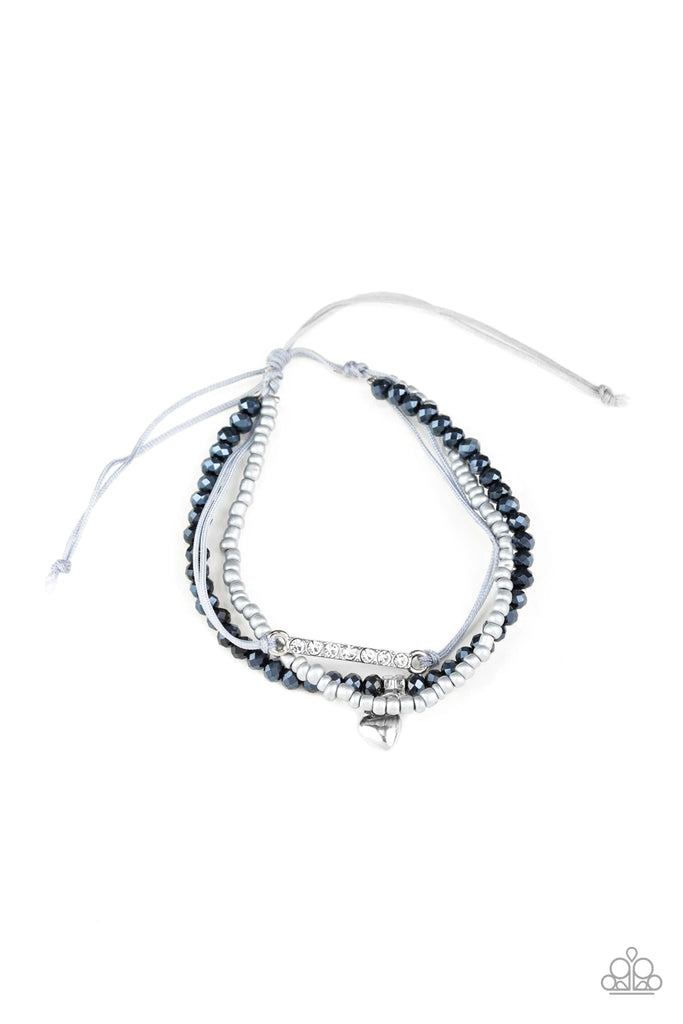 Reckless Romance - Blue Urban Bracelet-Paparazzi - The Sassy Sparkle