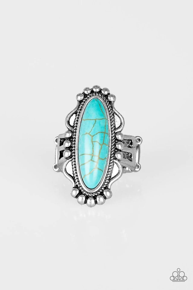 Leave No Trace - Blue Stone Ring-Paparazzi
