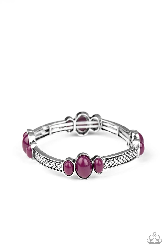 Instant Zen - Purple Bracelet-Paparazzi - The Sassy Sparkle
