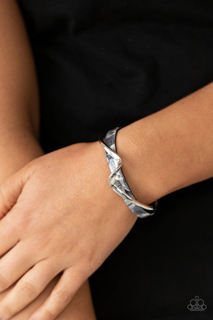 Craveable Curves - Silver Bracelet-Paparazzi