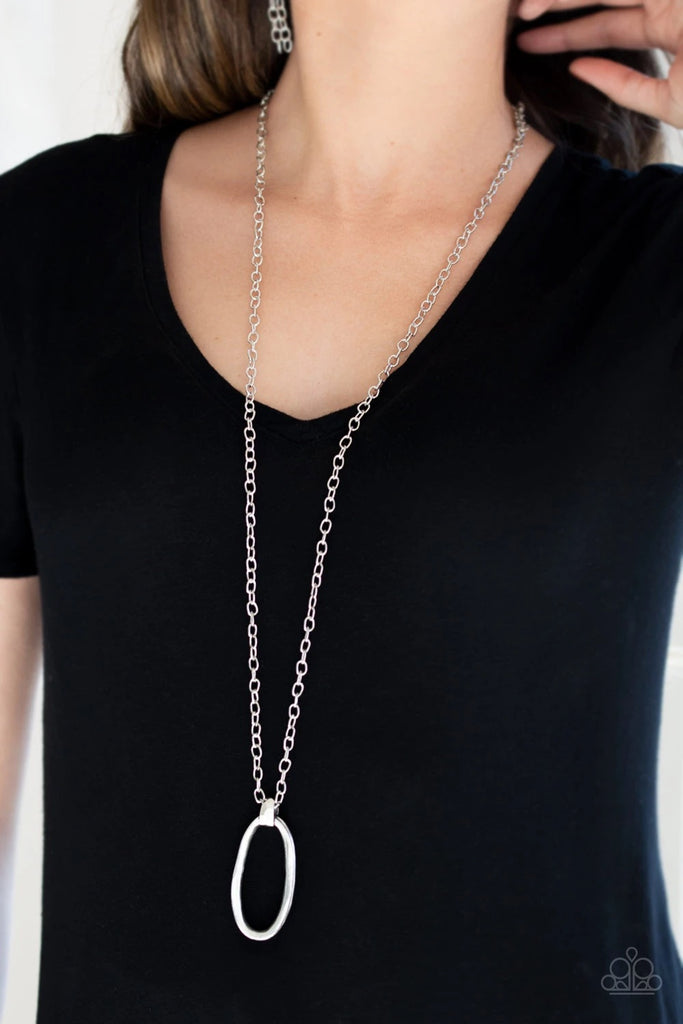 Grit Girl - Silver Necklace-Paparazzi