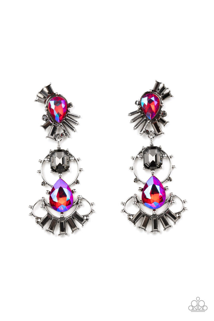 Ultra Universal-Pink Paparazzi Earring - The Sassy Sparkle