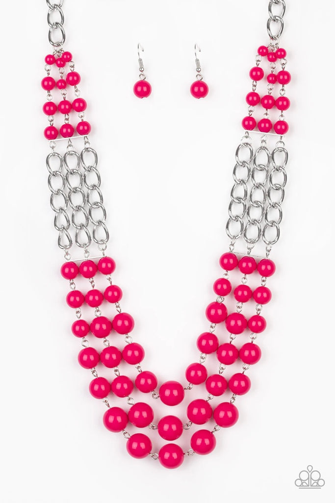 A La Vogue - Pink Necklace-Paparazzi - The Sassy Sparkle