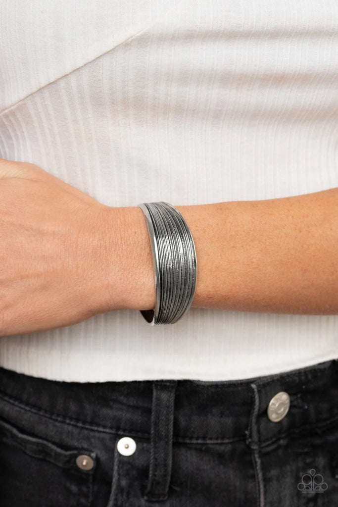 Off The Cuff Couture - Silver Bracelet-Paparazzi