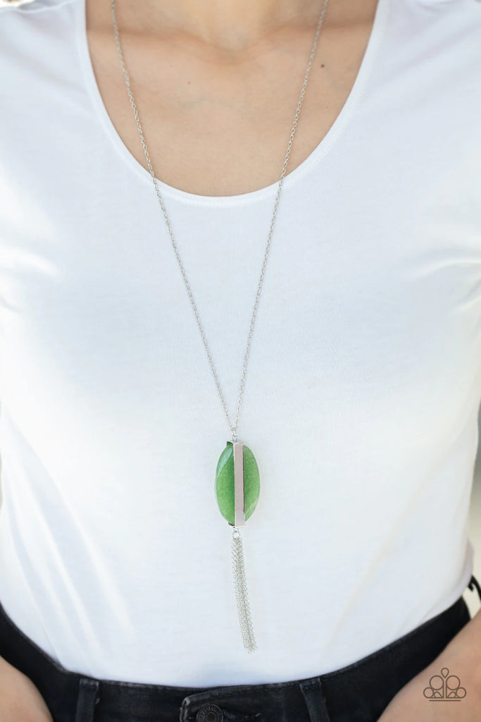 Tranquility Trend - Green Necklace-Paparazzi - The Sassy Sparkle