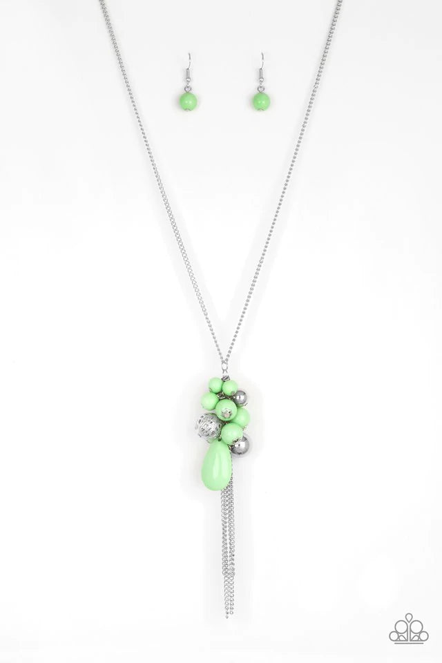 It’s A Celebration - Green Necklace-Paparazzi - The Sassy Sparkle