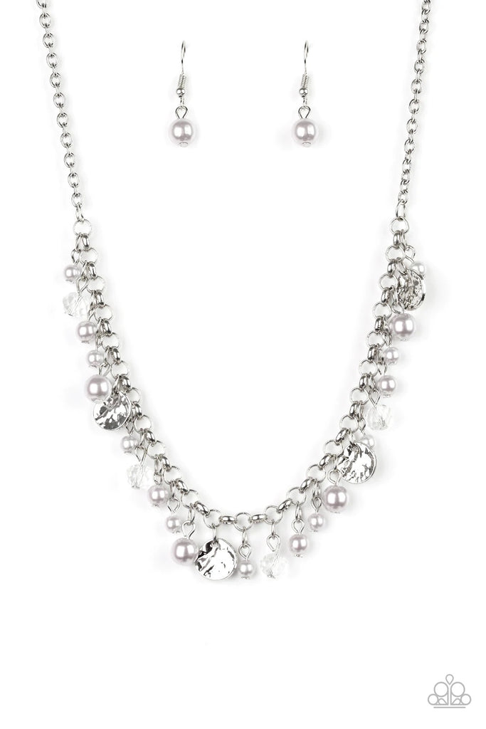 Coastal Cache - Silver Pearl Necklace-Paparazzi - The Sassy Sparkle