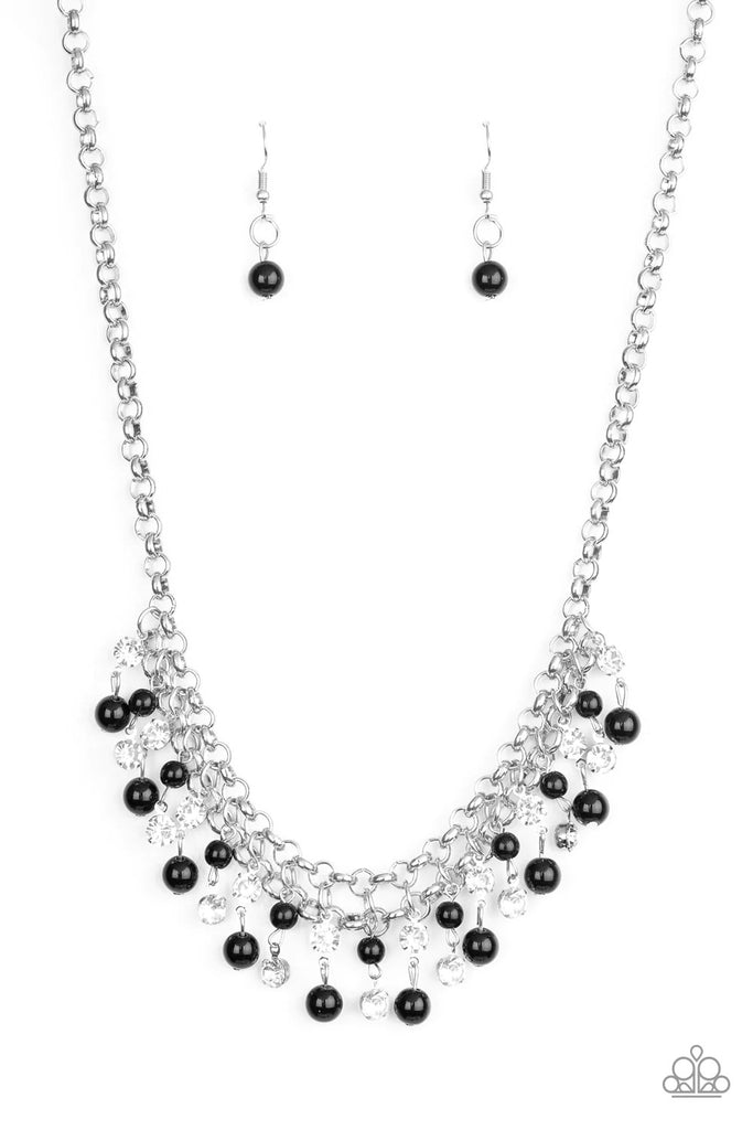 You May Kiss The Bride - Black Necklace-Paparazzi - The Sassy Sparkle