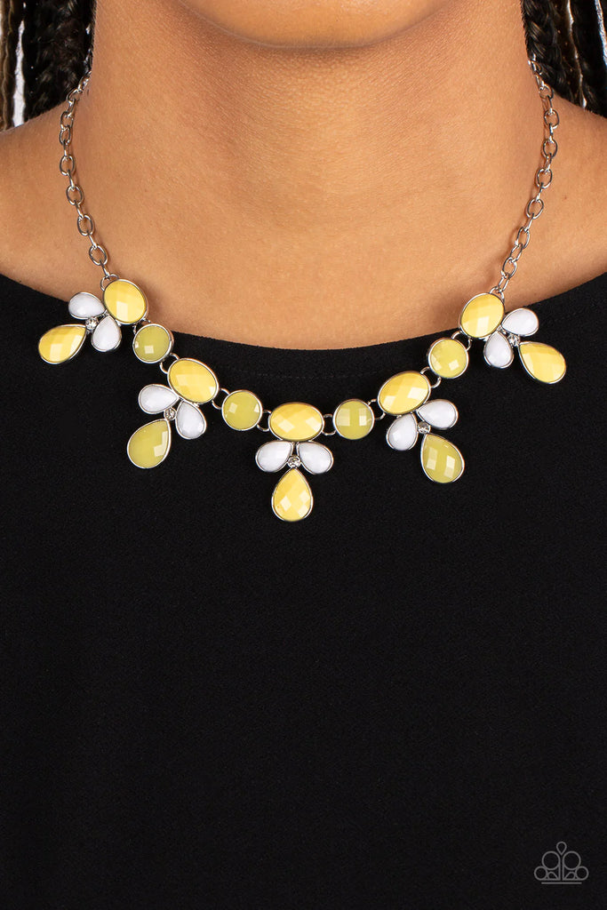Midsummer Meadow - Yellow Necklace-Paparazzi