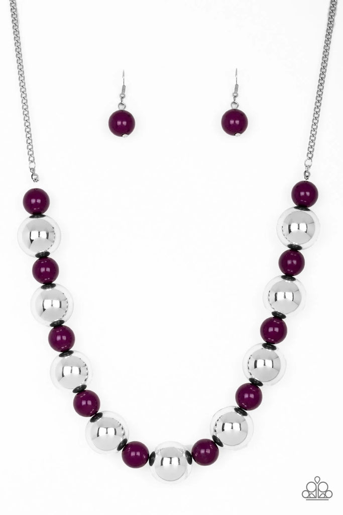 Top Pop - Purple Necklace-Paparazzi - The Sassy Sparkle